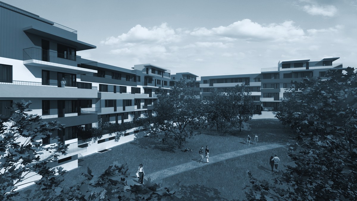 Vnitroblok rezidenčního projektu